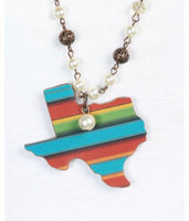 
              Serape Texas copper beaded necklace 243411
            