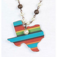 Serape Texas copper beaded necklace 243411