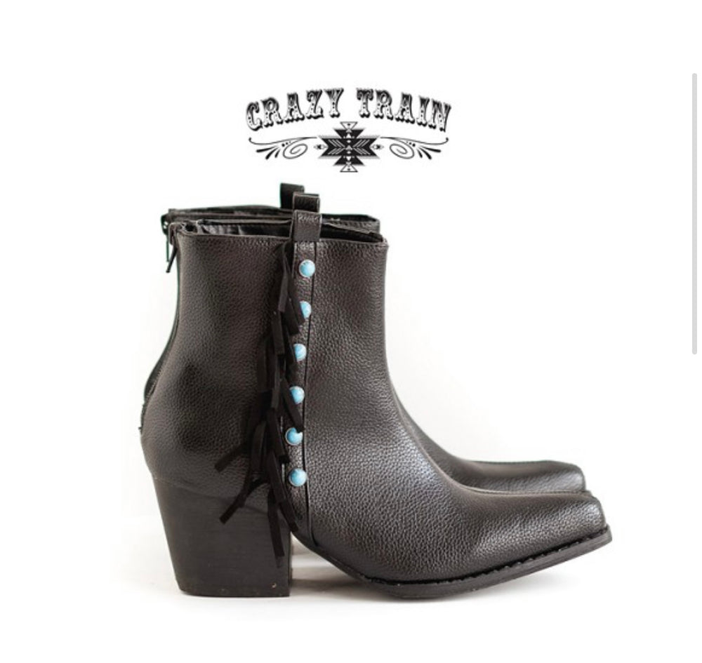 Crazy Train Boojee Babe Booties, black