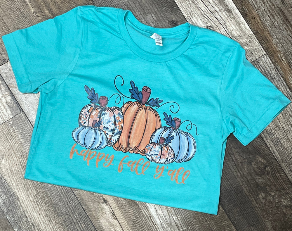 Happy Fall Y'all - Pumpkin Graphic Tee