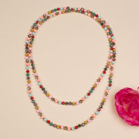 Crystal Beaded Necklace-Multi