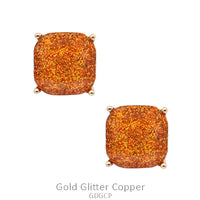 Glitter Copper Stud Earrings