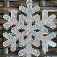 Acrylic Glitter Snowflake Pendant