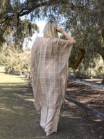
              Mocha Tassel Kimono with Lurex Thread
            