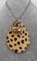 
              AB Leather Teardrop Necklace
            