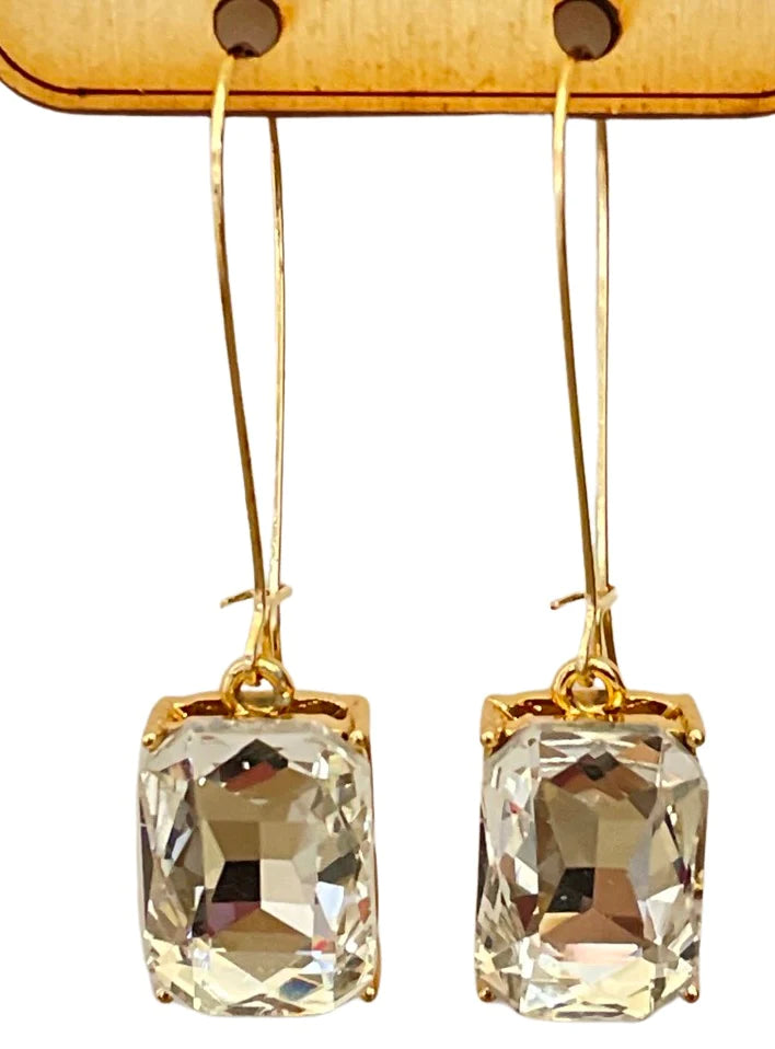 Clear Rhinestone Earrings