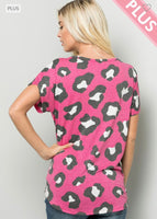 
              Leopard Print Button Front Tie Top
            