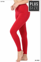 
              Premium Cotton Legging in Dark Red, all sizes
            