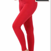 Premium Cotton Legging in Dark Red, all sizes