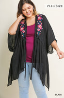 
              PLUS Floral Embroidered Cardigan
            