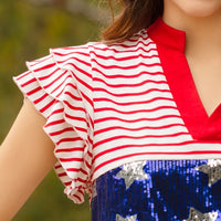 Stars and Stripes Forever Sequin Top