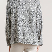 French Terry Animal Print Top