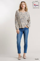 
              French Terry Animal Print Top
            