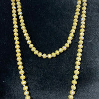 60” Crystal Bead Necklace-AB Olive Green