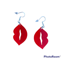 Gimme Some Sugar Ruby Red Acrylic Earrings