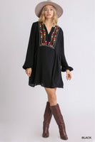 
              Embroidered Bell Sleeve Dress
            