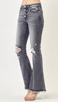 
              Risen Jeans Gray Mid Rise Flare
            
