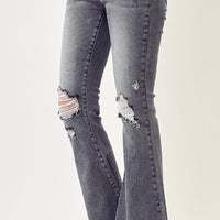 Risen Jeans Gray Mid Rise Flare