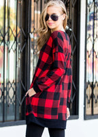 
              Buffalo Plaid Sweater Tunic
            