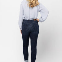 Judy Blue Midrise Cuffed Skinny Jeans
