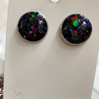 Glitter Acrylic Stud Earrings