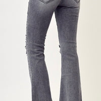 Risen Jeans Gray Mid Rise Flare