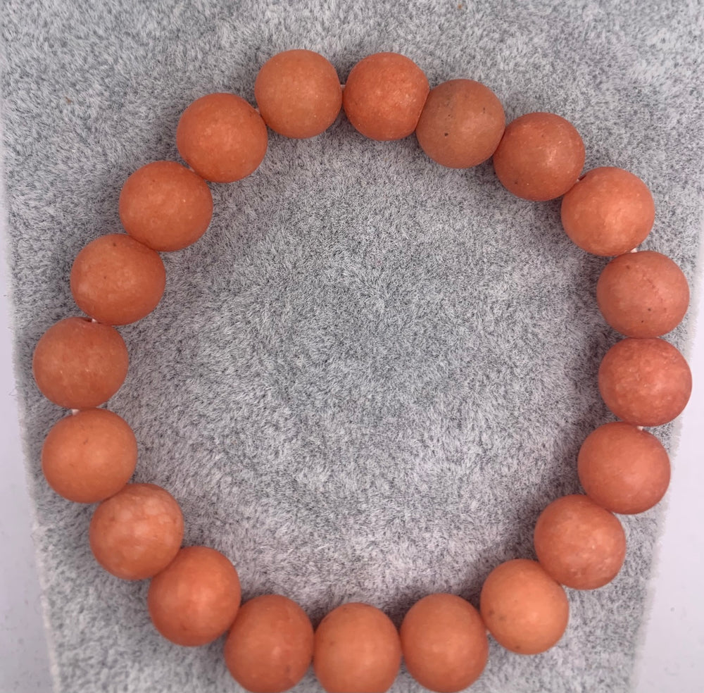 Orange Stretch Bead Bracelet