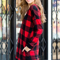 Buffalo Plaid Sweater Tunic