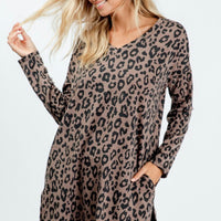 Leopard Print V-Neck Tunic