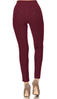 
              Miracle Burgundy 2 Pocket Jeggings in Plus Size
            