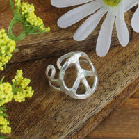 Woodstock Vibes Peace Sign Ring