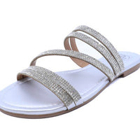 Silver Lexi Rhinestone Sandals