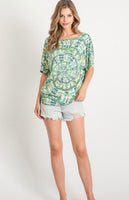 
              S only--(NO RETURNS) Will It Go Round In Circles Tie Dye Top
            