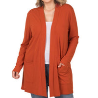 Copper Slouchy Pocket Cardigan, all sizes