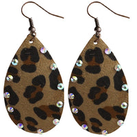 Teardrop Leopard Earrings