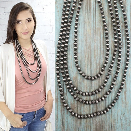 Western Pearl Layered Necklace