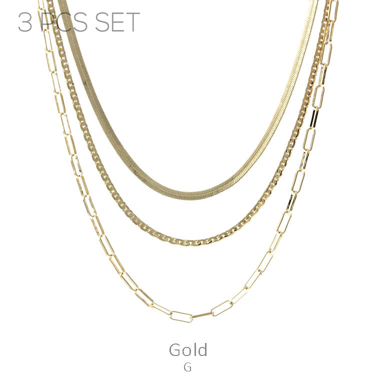 Gold Multi-Layered Chain Necklace