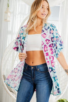 
              Ruffled Sleeve Animal Print Cardigan
            