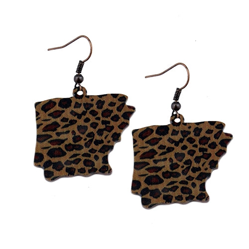 Leopard Arkansas State Earrings
