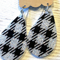 Glitter Acrylic Teardrop Earrings