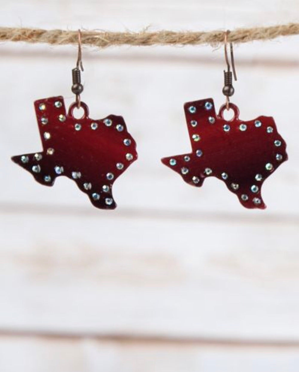 Red & Black Ombré Texas Earrings