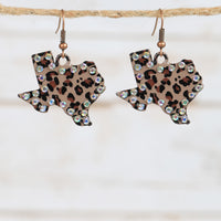 Leopard Texas Earring with AB accents