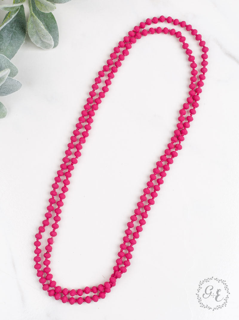 Long double wrap 2025 beaded necklace