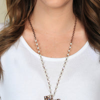 Leopard Texas Necklace w/AB Crystals