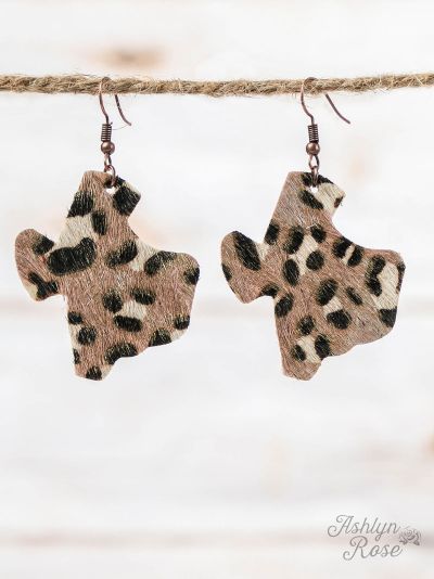 Leopard Print Texas Earrings